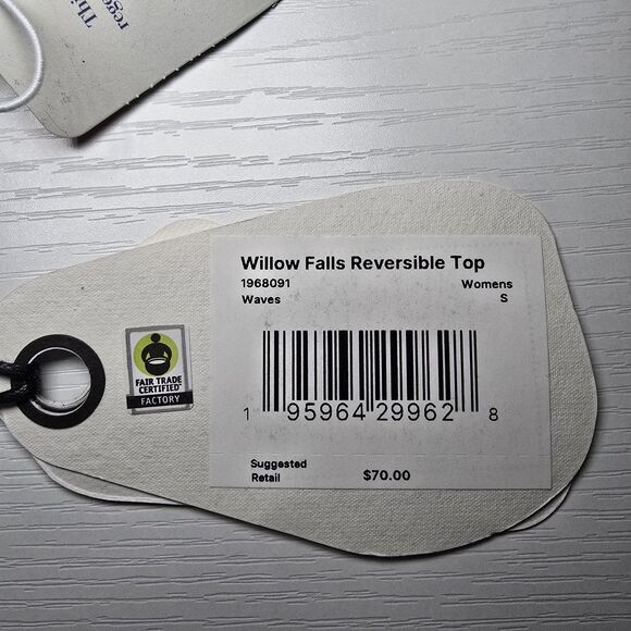 NWT PrAna Women's Size Small Bikini Top Willow Falls/ Reversible Quick Drying - Picture 8 of 9